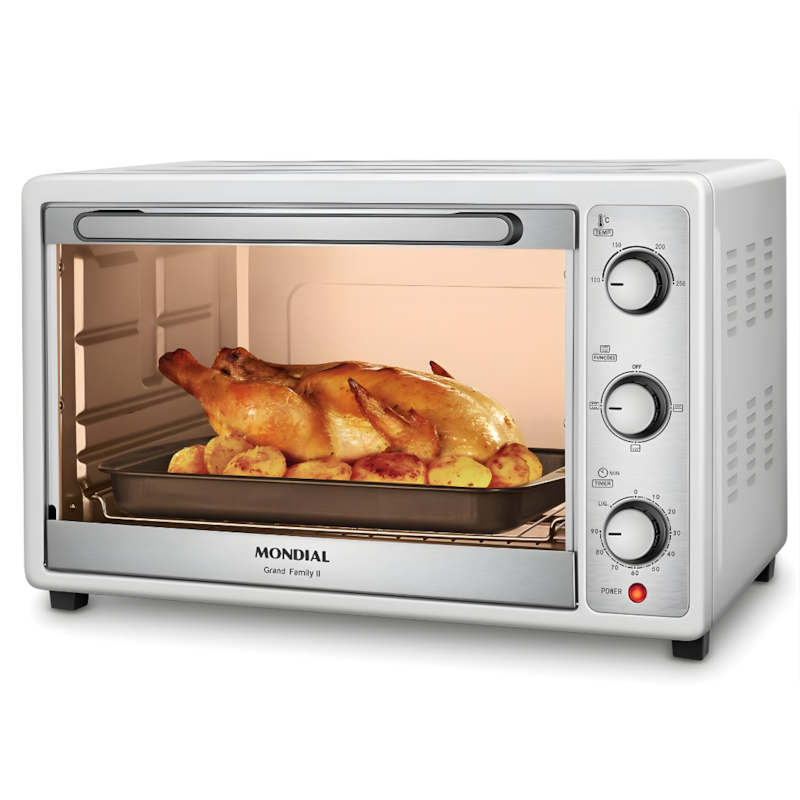 Forno Eletrico Mondial 52L Grand Family II 127V/60HZ FRN-52W Branco/Inox-7962d1e0-fcb4-413e-a2ec-badce2e708ac
