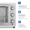 Forno Eletrico Mondial 52L Grand Family II 127V/60HZ FRN-52W Branco/Inox-60eea0cb-957c-489e-99a4-97cf9dfdd39e