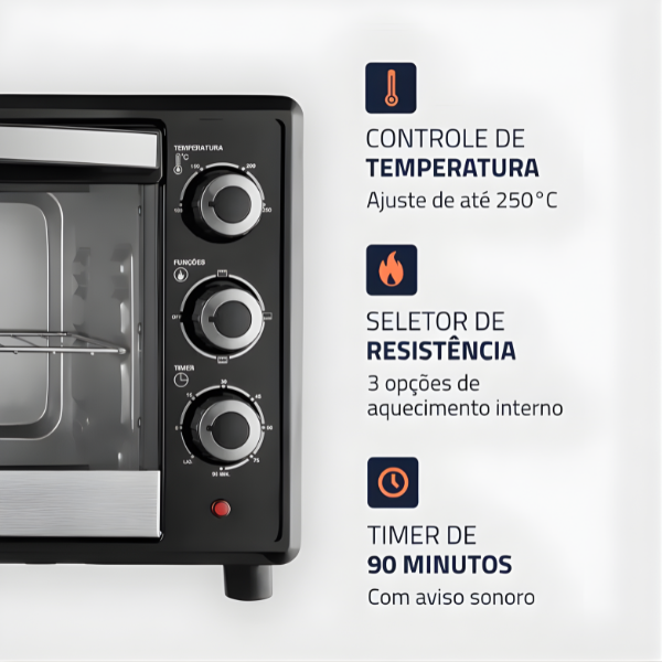 Forno Eletrico Mondial Family II 42L FR-42 127V/60Hz Preto/Inox-4310dc0a-3d3d-4325-b08f-518bfbc2f7e0