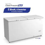 Freezer Horinzontal Metalfrio Inverter 543L Dupla Acao Bicolt R290 Branco DA550IFT00