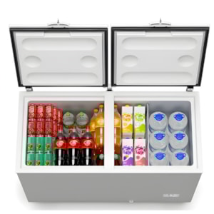 Freezer Horizontal Metalfrio 419L DA420IF Inverter Bivolt R290 Branco