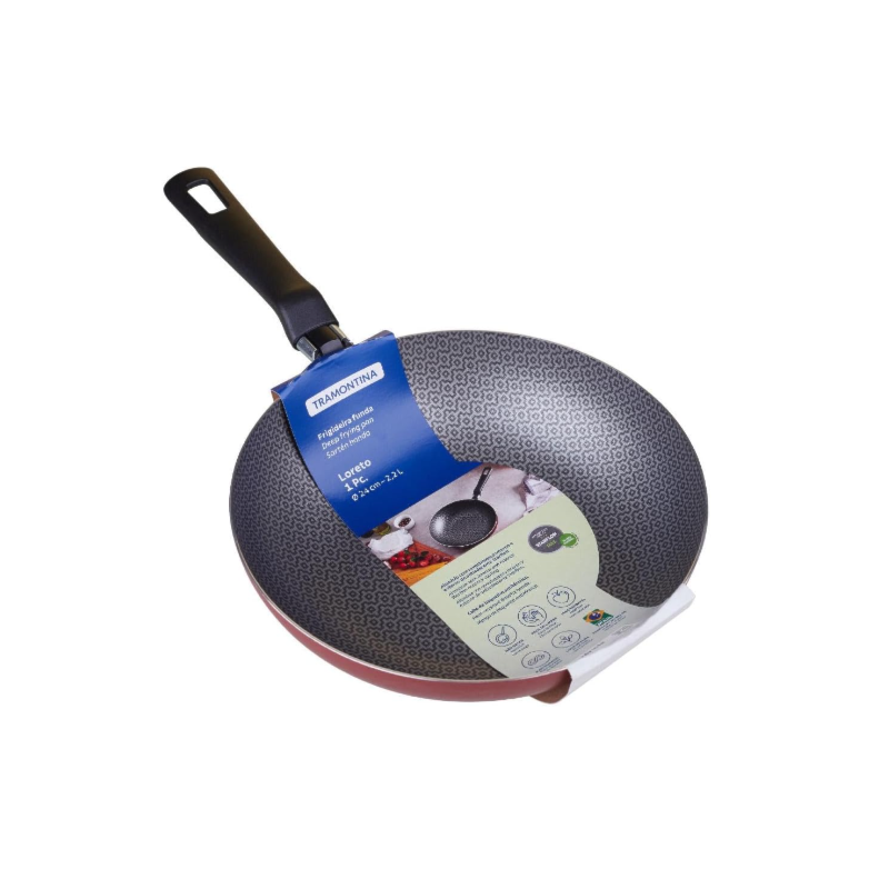 Frigideira Tramontina Funda 24cm 2,2L Antiaderente Loreto Vermelha  -63b25439-3a2a-4568-9c50-2e8bb4dae647