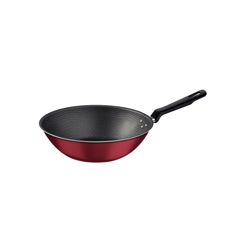 Frigideira Wok Tramontina Loreto 28cm 3,6L em Aluminio com Revestimento e Antiaderente Starflon Max Vermelho