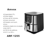 Fritadeira Air Fryer Amvox 7L 110V ARF 1255 Inox