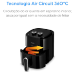 Fritadeira Air Fryer Elgin AFR50 3,5L 127V Preta