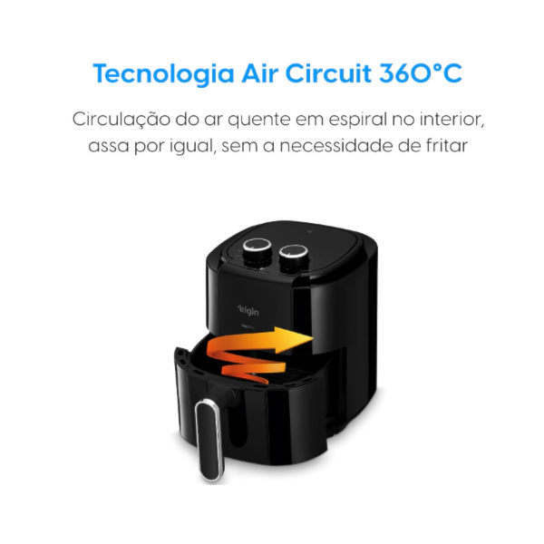 Fritadeira Air Fryer Elgin AFR50 3,5L 127V Preta-48ca984a-4b16-4862-8ee7-da57f565c9c6
