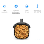 Fritadeira Air Fryer Elgin AFR50 3,5L 127V Preta