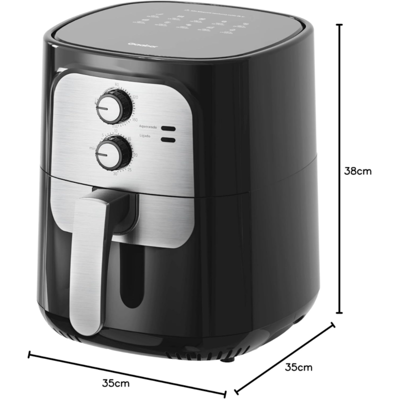 Fritadeira Air Fryer Gaabor 5,5L Vintage 1400W 127V Prata-ece57650-513e-4bab-86b7-b7fa48aa53d3
