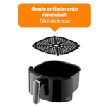 Fritadeira Air Fryer Multilaser 4,2L 1500W 127V Preto