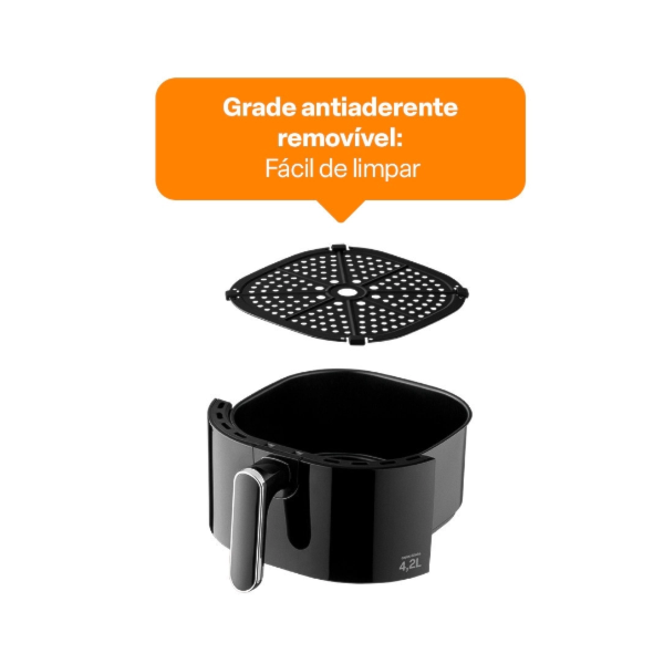 Fritadeira Air Fryer Multilaser 4,2L 1500W 127V Preto-4f632243-57ce-4d76-afb3-c9017cc96135