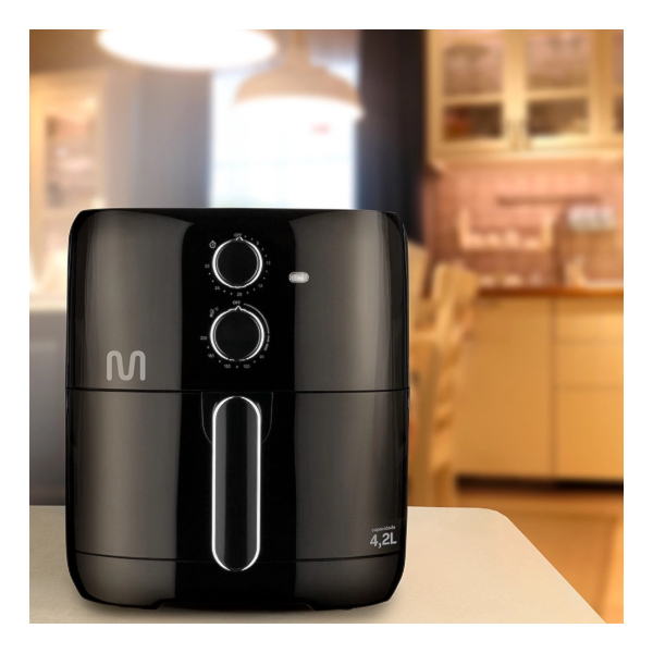 Fritadeira Air Fryer Multilaser 4,2L 1500W 127V Preto-f6435694-c8ca-4f86-9be3-b51531e00045