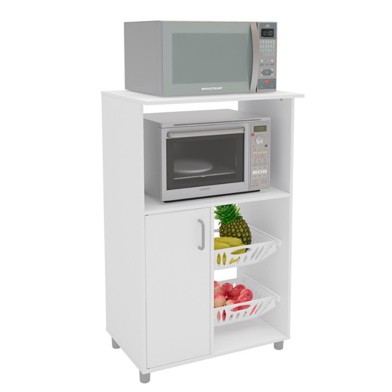 Fruteira Politorno Confins 1 Porta 2 Cestos e Nicho Para Micro-ondas MDP Branco-d7b5da9b-1c92-4c2c-a950-46654dd6e504