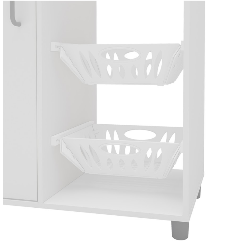 Fruteira Politorno Confins 1 Porta 2 Cestos e Nicho Para Micro-ondas MDP Branco-68065970-7acd-46bf-8395-af81e0a74fc8