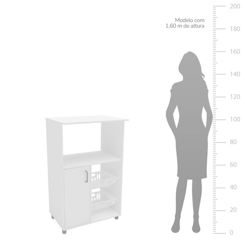 Fruteira Politorno Confins 1 Porta 2 Cestos e Nicho Para Micro-ondas MDP Branco-8f38b918-d2c9-4c11-b3ab-7b127c42884b