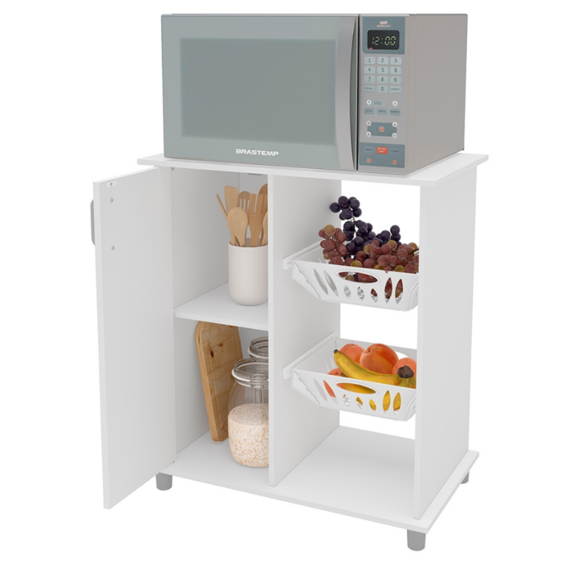 Fruteira Politorno Cuiaba 1 Porta 2 Cestos MDP Branco FoscoLiso-498dcd6a-ed16-4722-a894-caedaa84d0b3