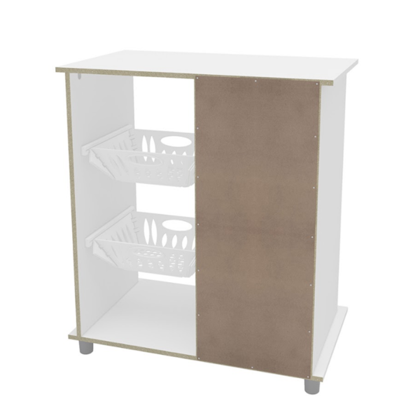 Fruteira Politorno Cuiaba 1 Porta 2 Cestos MDP Branco FoscoLiso-7d5e4861-5b7f-441b-b492-31d54816fb8f