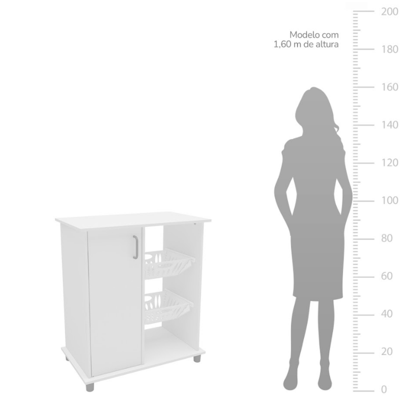 Fruteira Politorno Cuiaba 1 Porta 2 Cestos MDP Branco FoscoLiso-65f2ab4f-b9bb-4992-9959-df5f7759a2be