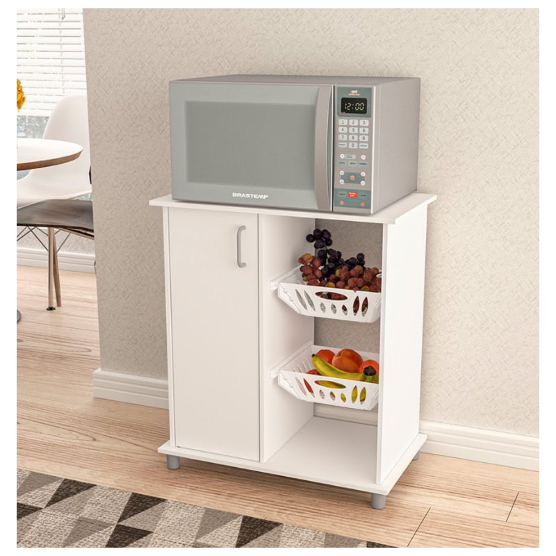 Fruteira Politorno Cuiaba 1 Porta 2 Cestos MDP Branco FoscoLiso-afe62447-8cd1-4141-97ea-129223b5785a