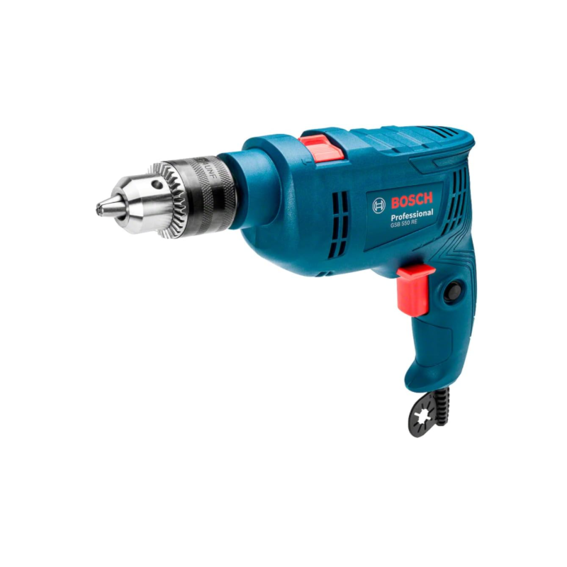 Furadeira de Impacto Bosch GSB 550 RE 550W 127V com 14 Acessorios