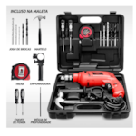 Furadeira de Impacto Mondial com Maleta 127V/60Hz 650W Vermelha NFFI-07M