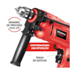 Furadeira de Impacto Mondial com Maleta 127V/60Hz 650W Vermelha NFFI-07M
