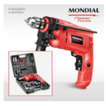 Furadeira de Impacto Mondial com Maleta 127V/60Hz 650W Vermelha NFFI-07M