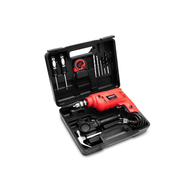 Furadeira de Impacto Mondial com Maleta 127V/60Hz 650W Vermelha NFFI-07M