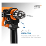 Furadeira de Impacto Mondial FI-RH-01M 127V/60HZ Laranja