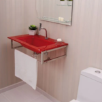 Gabinete de Vidro Astra William 71X46cm com Sifao Vermelho