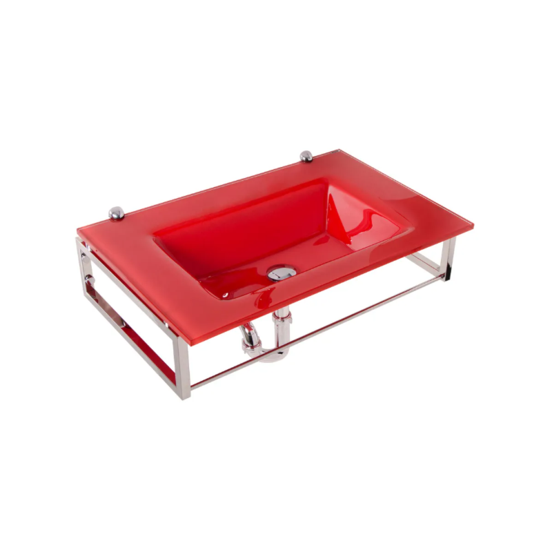 Gabinete de Vidro Astra William 71X46cm com Sifao Vermelho