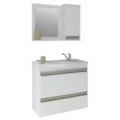 Gabinete para Banheiro Suspenso MGM Grecia 65CM 2 Portas 1 Gaveta com Espelheira e Lavatorio Branco-a3aceb11-c25c-484c-b278-7411bac087d2
