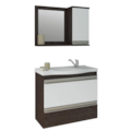 Gabinete para Banheiro Suspenso MGM Grecia 65CM 2 Portas 1 Gaveta com Espelheira e Lavatorio Cafe/Branco-8ac88a3e-df93-4350-b8ef-af8ba4e1c937