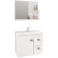 Gabinete para Banheiro Suspenso MGM Hortencia 55CM 1 Porta 2 Gavetas com Espelheira e Lavatorio Branco-d3c4cea4-6999-4a5d-9b7f-72d57c43067c
