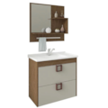 Gabinete para Banheiro Suspenso MGM Lirio 59CM 1 Porta 1 Gaveta com Espelheira e Lavatorio Amendoa/Off White-d51e4f4b-ce02-4d0e-84ef-7d6c7692f6c8