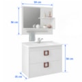 Gabinete para Banheiro Suspenso MGM Lirio 59CM 1 Porta 1 Gaveta com Espelheira e Lavatorio Branco-a2f36d38-cd20-47f8-b96c-7fe3dd3327d7