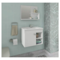 Gabinete para Banheiro Suspenso MGM Lotus 55CM 1 Porta com Espelheira e Lavatorio Branco-3fdbebb4-5807-47b4-91b1-e75935b80966