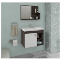 Gabinete para Banheiro Suspenso MGM Lotus 55CM 1 Porta com Espelheira e Lavatorio Cafe/Branco-950b30cb-f538-4f51-a4f2-5ce9f2ea066f