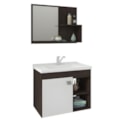 Gabinete para Banheiro Suspenso MGM Lotus 55CM 1 Porta com Espelheira e Lavatorio Cafe/Branco-3c70ee87-cec7-4d10-87a7-d170cf70b8c7