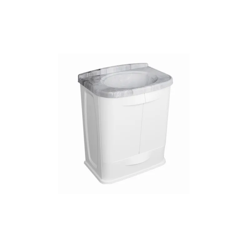 Gabinete Plastico Astra com Lavatorio 45X32X58cm Branco