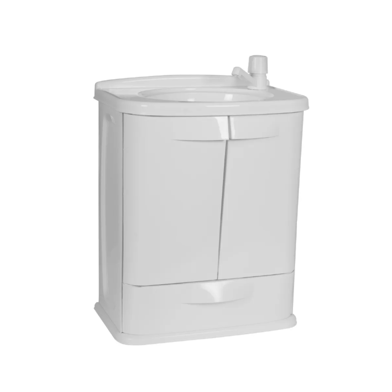 Gabinete Plastico Astra com Lavatorio 45X32X58cm Branco