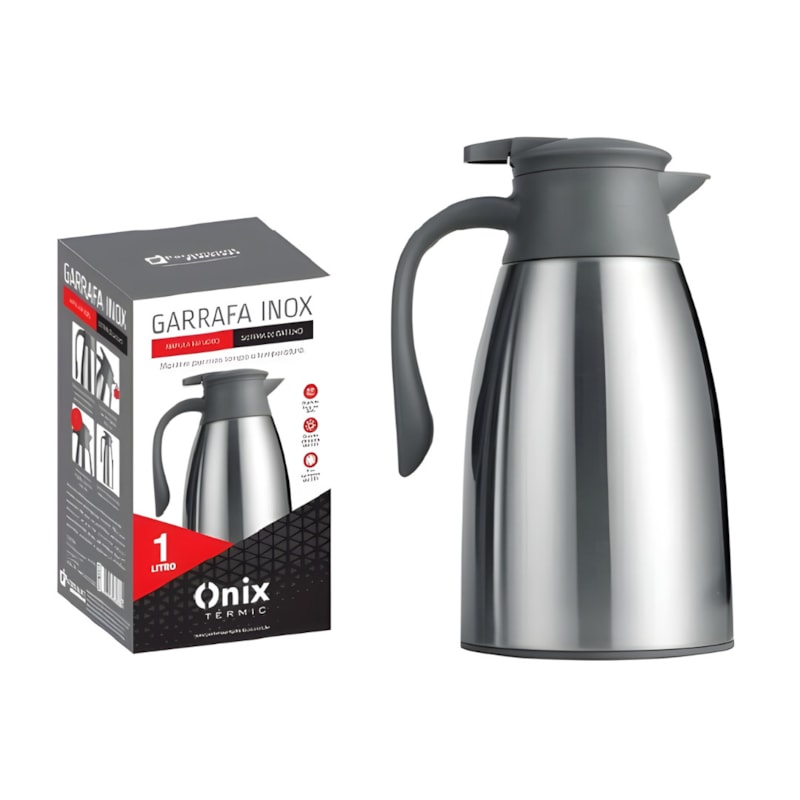 Garrafa Termica Paramount 1L Ampola de Vidro Gatilho Inox-c3e1c166-7fb9-4038-9b68-badad5798d59