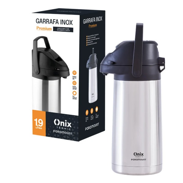 Garrafa Termica Paramount Onix Termic Premium 1,9L Inox-42733878-7d56-4104-bfc4-ac22f308d1a8
