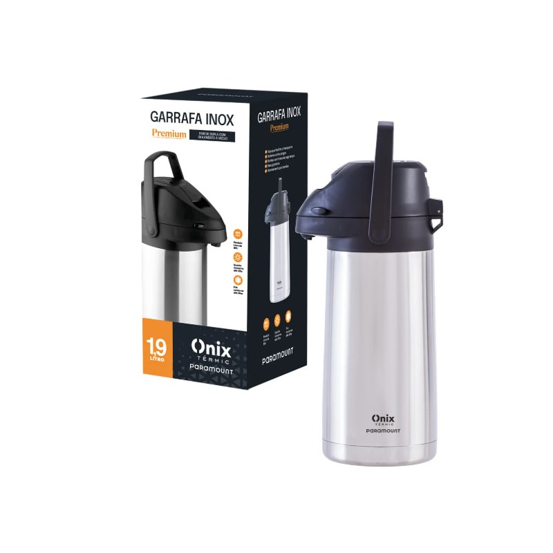 Garrafa Termica Paramount Onix Termic Premium 1,9L Inox
