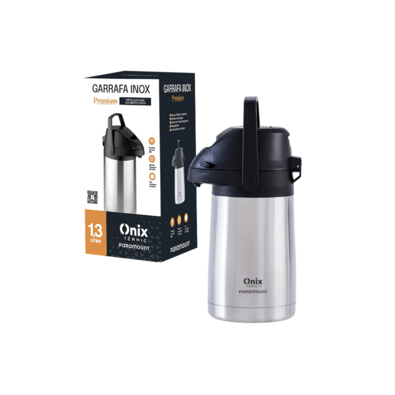 Garrafa Termica Paramount Premium 1,3L Inox