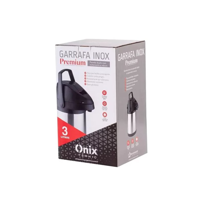 Garrafa Termica Paramount Premium 3,0L Inox-90a595db-30d3-41fc-a37d-407053a360fe