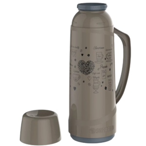 Garrafa Termica Soprano Cristal 1L Fendi Decorada Cafe
