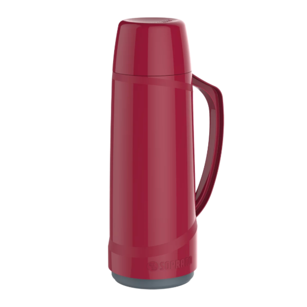 Garrafa Termica Soprano Cristal 1Litro Vermelha-e75c3687-caee-4138-a0e6-91d4aaac4c2a