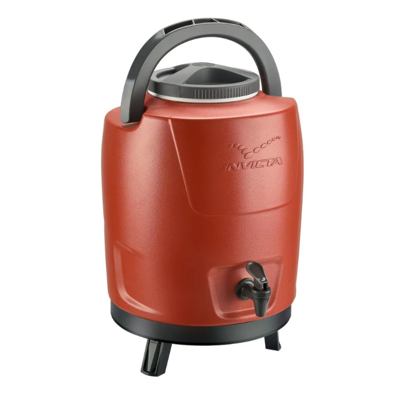 Garrafao Termico Invicta 9L com Tripe Vermelho