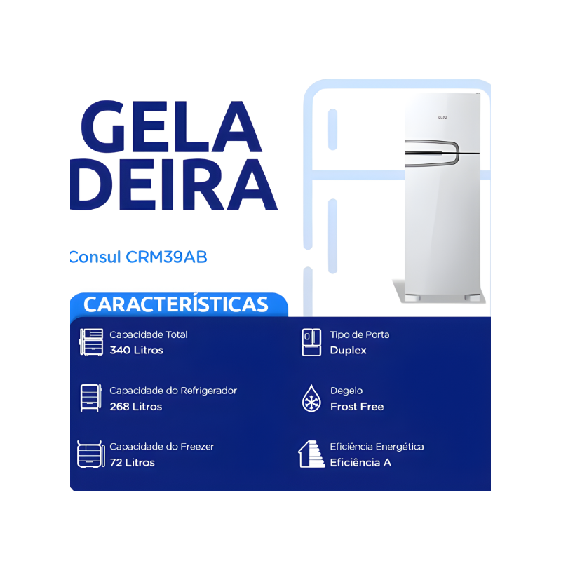 Geladeira Consul 340L Frost Free Duplex Prateleiras Altura Flex 127V Classe A Branco CRM39ABANA-d61e31f0-0ab8-462e-b977-861be4a41fdd