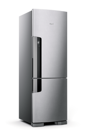 Geladeira Consul Frost Free Duplex 397L Evox 127V Classe A Platina